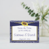 青王室のと黄色のヒマワリ 案内ポストカード (スタンド正面)