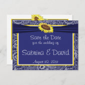 青王室のと黄色のヒマワリ 案内ポストカード (正面/裏面)