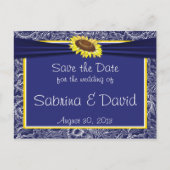 青王室のと黄色のヒマワリ 案内ポストカード (正面)