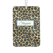 青王室のと黒のヒョウの金ゴールド カーエアーフレッシュナー (裏面)