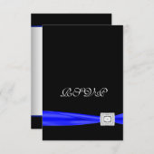 青王室のと黒のRSVP 出欠カード (正面/裏面)