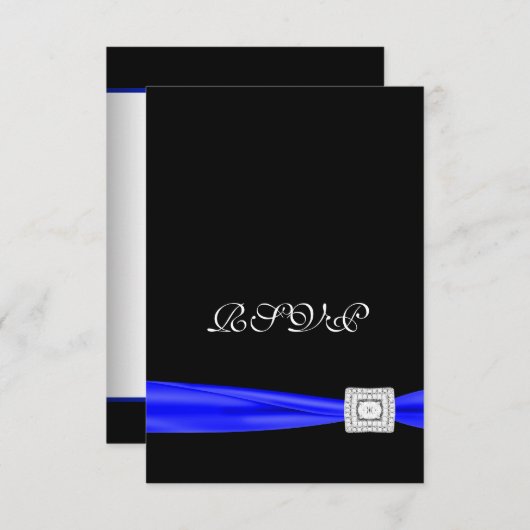 青王室のと黒のRSVP 出欠カード (正面/裏面)