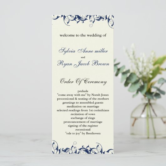 青王室のアイボリー結婚式 プログラム (スタンド正面)