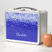 青王室のグリッタースパークル名スクリプト メタルランチボックス (インサイチュ)