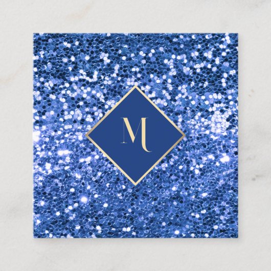 青王室のグリッター幾何学的金ゴールドフレスタイリッシューム スクエア名刺 (正面)