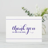 青王室のシンプルのエレガントカード結婚とThank サンキューカード (スタンド正面)