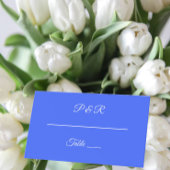 青王室のシンプル色のスタイル付きスクリ結婚プト プレイスカード
