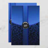 青王室のゼブラバースデーパーティ招待状 招待状 (正面/裏面)