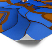 青王室のテーマコンテンポラリーモダン抽象芸術 ポスター (角)