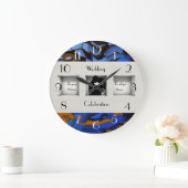 青王室のテーマコンテンポラリーモダン抽象芸術 ラージ壁時計 (ホーム)
