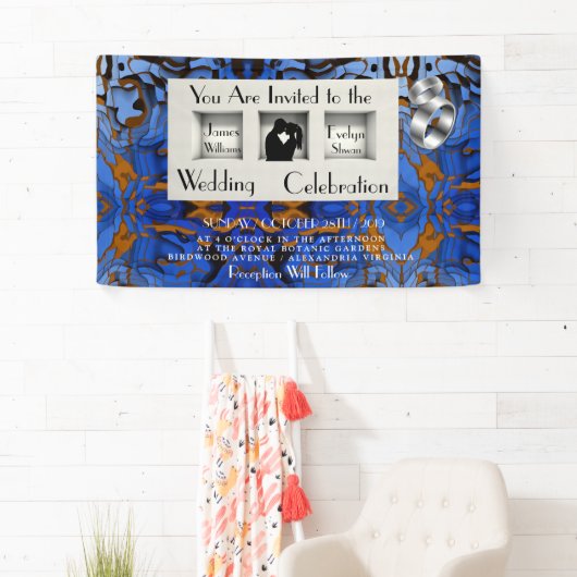 青王室のテーマコンテンポラリーモダン抽象芸術 横断幕 (インサイチュ)