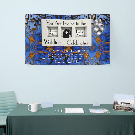 青王室のテーマコンテンポラリーモダン抽象芸術 横断幕 (トレードショー)