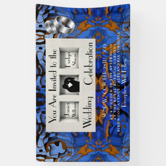 青王室のテーマコンテンポラリーモダン抽象芸術 横断幕 (縦)