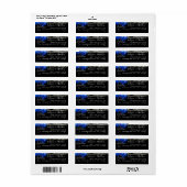 青王室のハートリーフ差出人住所ラベル ラベル (フルシート)