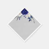 青王室のバラ白い花グレイ結婚ズ スタンダードカクテルナプキン (角)