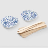青王室のバラ花柄 ハンドファン (組立なし)