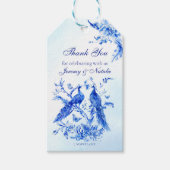 青王室のビクトリアン孔雀の水結婚色 ギフトタグ (正面)