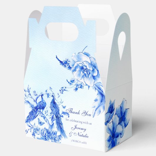 青王室のビクトリアン孔雀の水結婚色 フェイバーボックス (オープン)