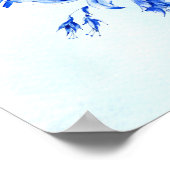 青王室のビクトリアン孔雀の水結婚色 ポスター (角)