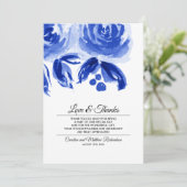 青王室のフローラありがとう結婚の写真カード サンキューカード (スタンド正面)