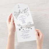 青王室のフローラオールインワン招待状 オールインワン招待状 (貼ってはがせる)