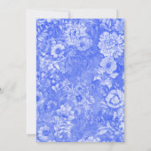 青王室のフローラビクトリアンブライダルシャワー 招待状 (裏面)