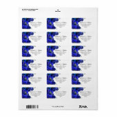 青王室のフローラ住所 シール (フルシート)