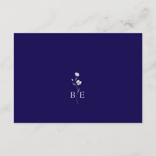 青王室のフローラ結婚詳細カード エンクロージャーカード (裏面)