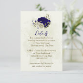 青王室のベージュフローラ結婚詳細 エンクロージャーカード (スタンド正面)