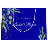 青王室のユーカリ緑ブライダルシャワー ラージペーパーバッグ (正面)