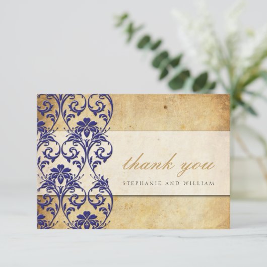 青王室のヴィンテージ旋回結婚のサンキューカード サンキューカード (スタンド正面)