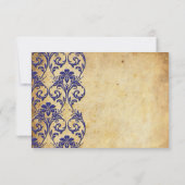 青王室のヴィンテージ旋回結婚のサンキューカード サンキューカード (裏面)