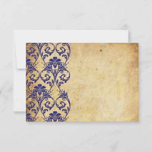 青王室のヴィンテージ旋回結婚のサンキューカード サンキューカード (裏面)