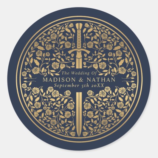 青王室の中世結婚刀 ラウンドシール (正面)