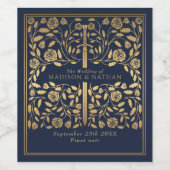 青王室の中世結婚刀 ワインラベル (シングルラベル)