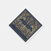 青王室の中世金ゴールド結婚剣 スタンダードカクテルナプキン (角)