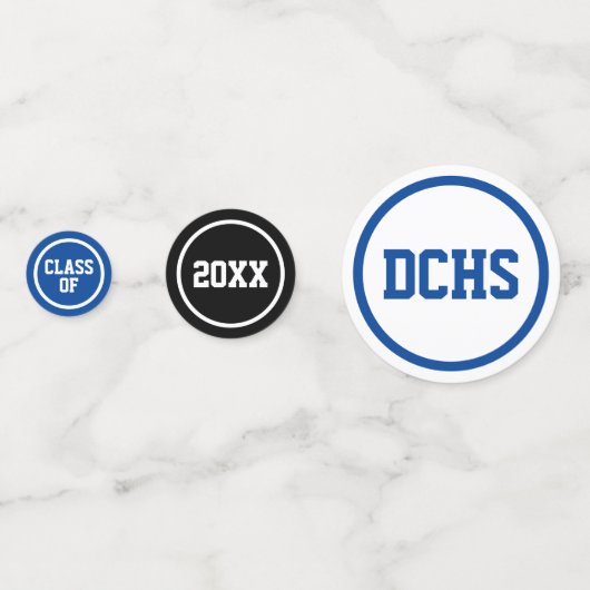 青王室の丸モダン写真卒業 コンフェッティ (正面)