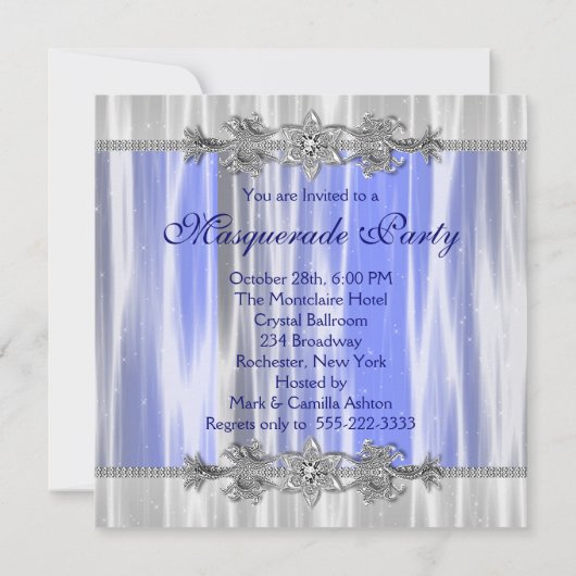 青王室の仮装パーティー 招待状 (裏面)