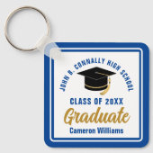 青王室の卒卒業パーソナライズされた進呈 キーホルダー (正面)