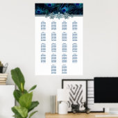 青王室の孔雀の結婚座席表 ポスター (ホームオフィス)