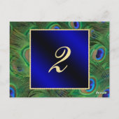 青王室の孔雀テーブル番号カード ポストカード (裏面)