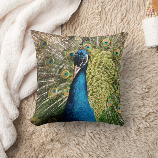 青王室の孔雀 クッション (ブランケット)