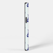 青王室の帆船パターン iPhoneケース (右側面)