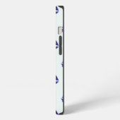 青王室の帆船パターン iPhoneケース (左側面)