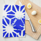 青王室の幾何模様 キッチンタオル (四つ折り)