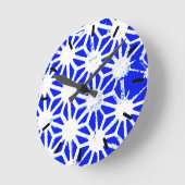 青王室の幾何模様 ラウンド壁時計 (傾斜)