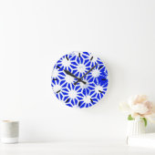 青王室の幾何模様 ラウンド壁時計 (ホーム)