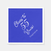 青王室の応援55年55th誕生日パーティーへ スタンダードカクテルナプキン (正面)