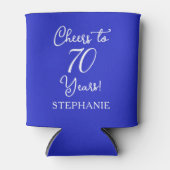 青王室の応援70年70誕生日 缶クーラー (正面)