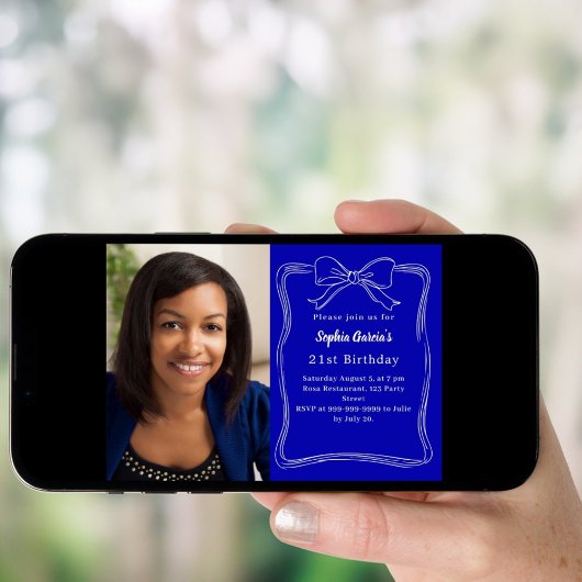 青王室の手引き弓写真誕生日 招待状